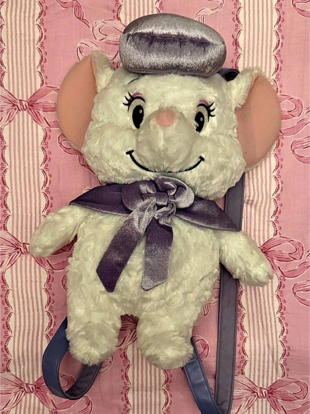 Tokyo disney miss bianca the rescuers large plush backpack